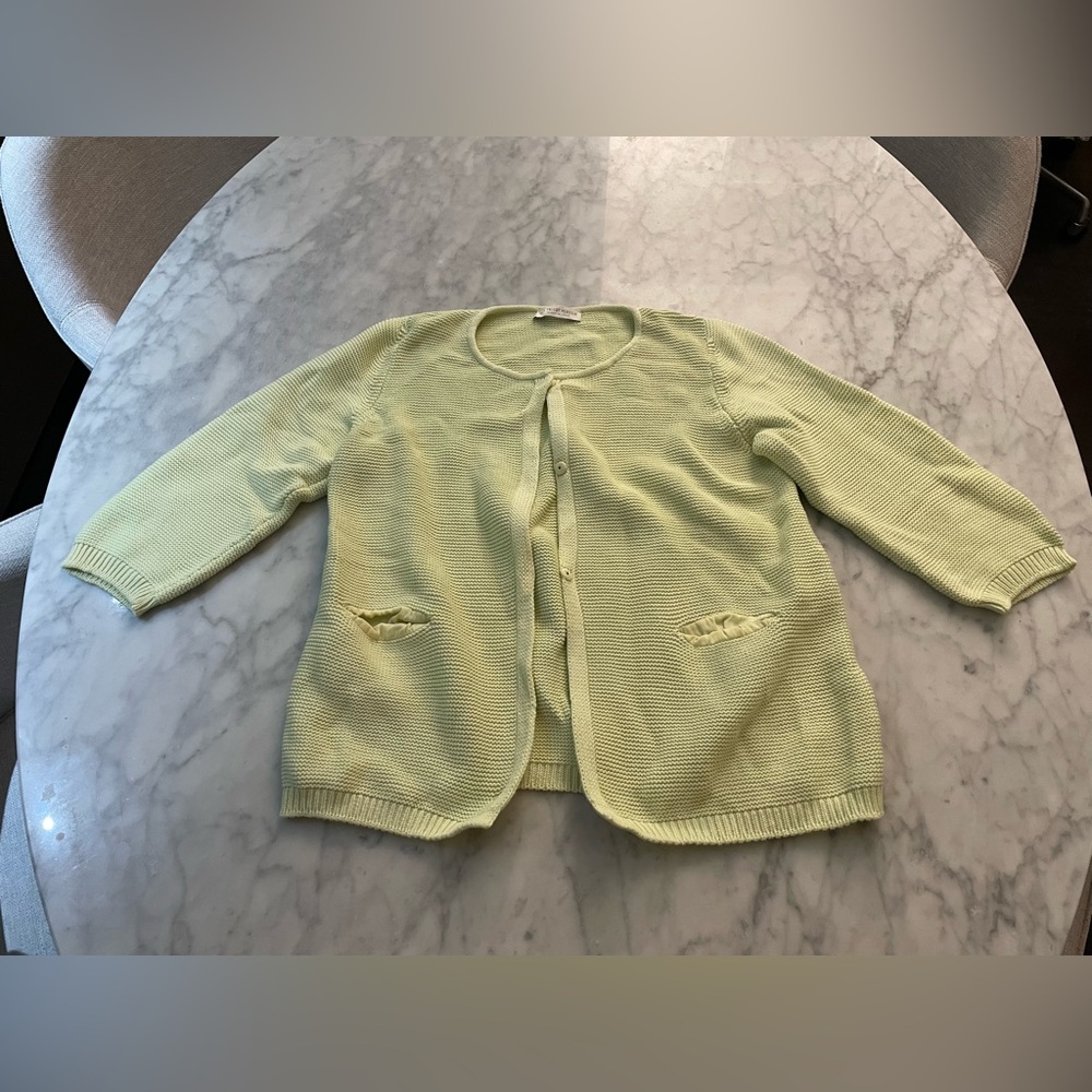 Light Green Cardigan Sweater